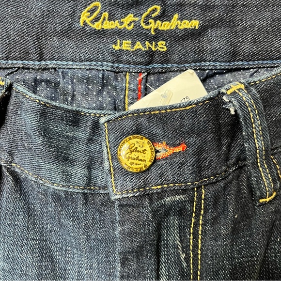 SOLD NWT Robert Graham Dark Blue Soft Classic - Yates Men’s Jeans 32 x 34 - Picture 6 of 14